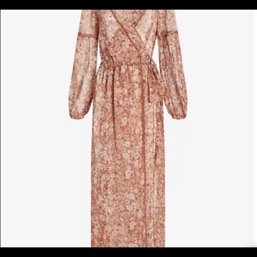 Metalic Floral Maxi Cover up